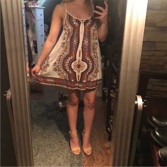 LF Boho Chic Cage Back Mini Dress Small - Picture 4 of 7